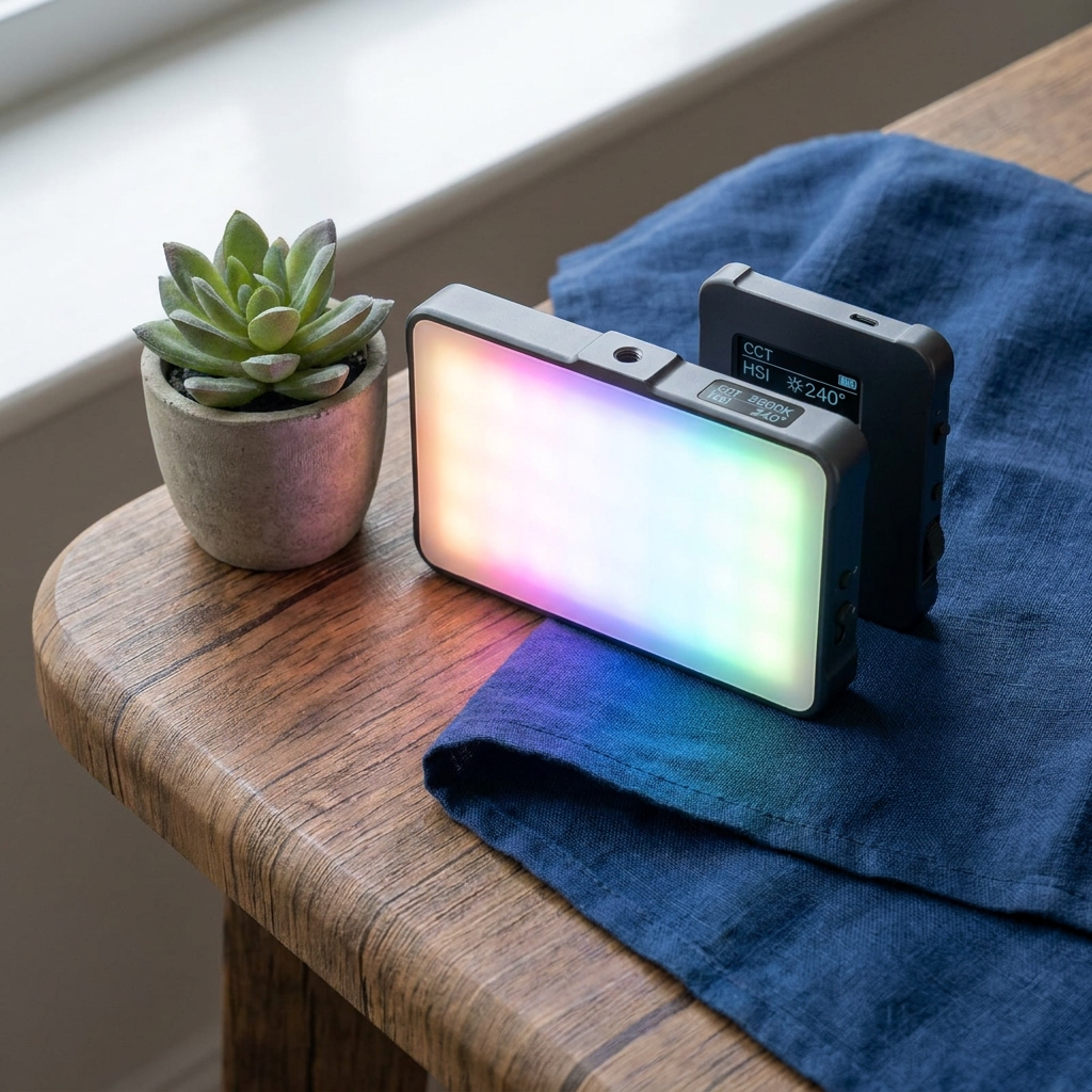 Control de color: 2500–8000 K, RGB y CRI 96+