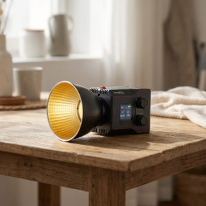 Luz LED COB bicolor compacta con batería integrada