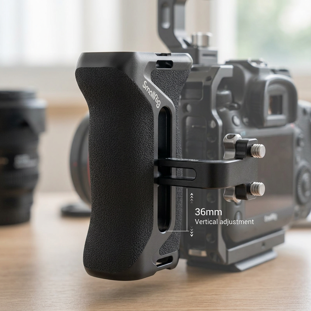 Control, ergonomía y ajuste vertical de 36 mm