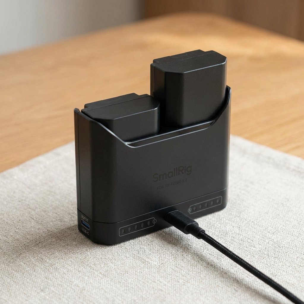 Cargador dual NP-FZ100 SMALLRIG USB-C 22,5W