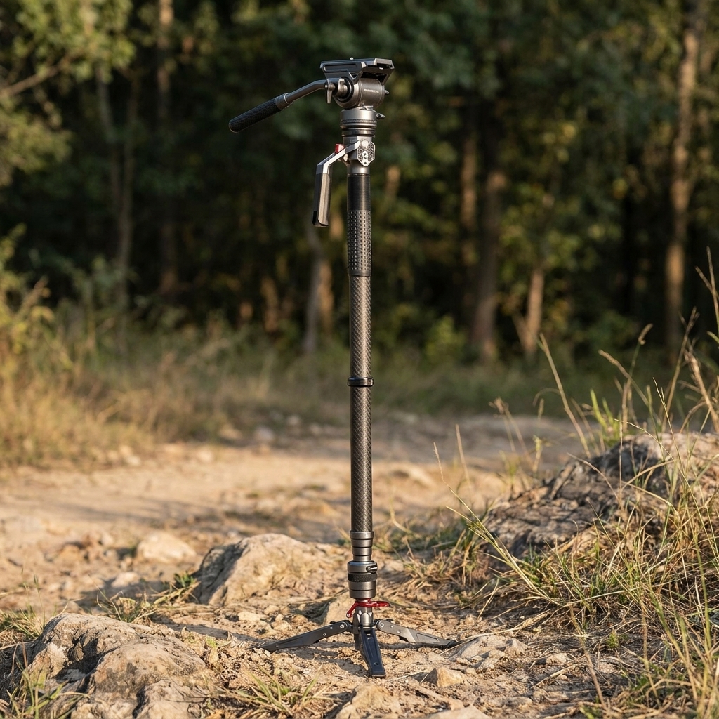 Monópode de vídeo SMALLRIG de fibra de carbono con cabeza fluida