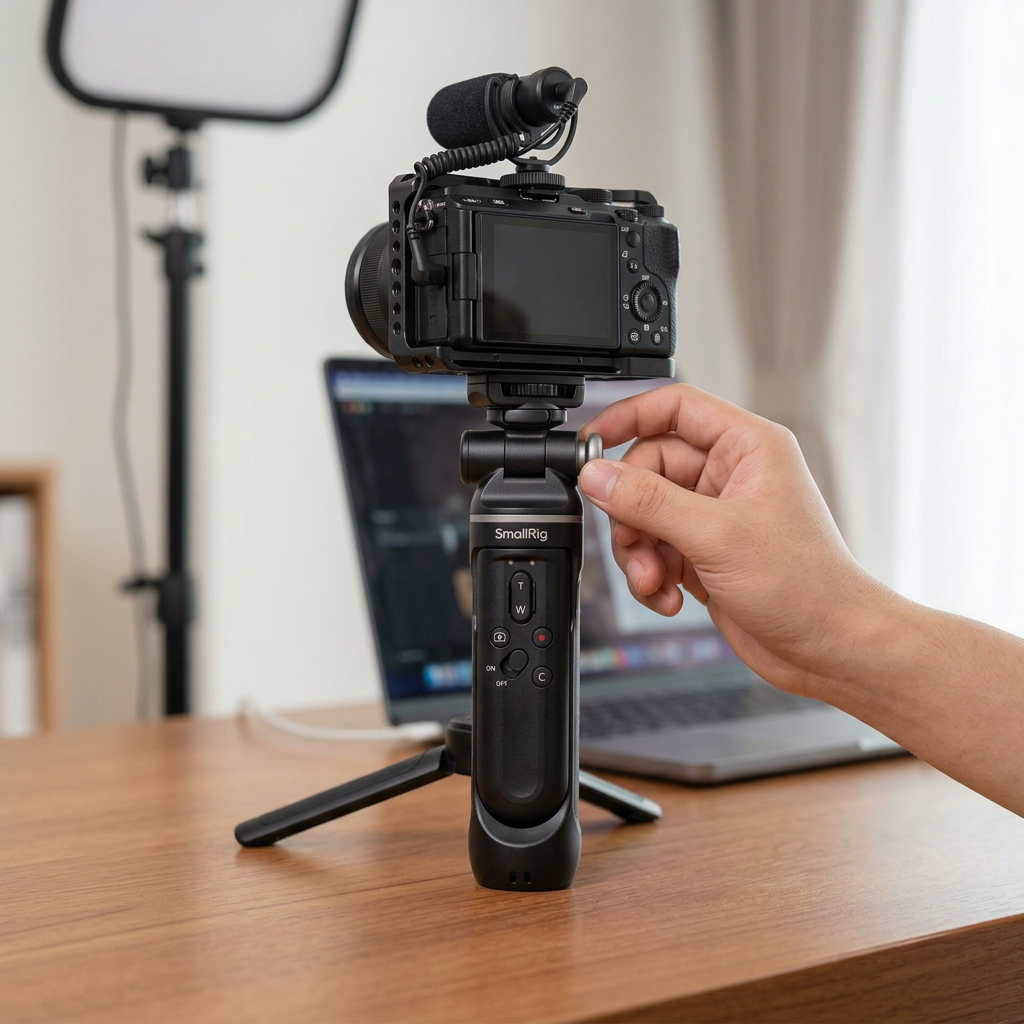 Uso en vlogging y directo: equilibrio del rig y rutina de manejo